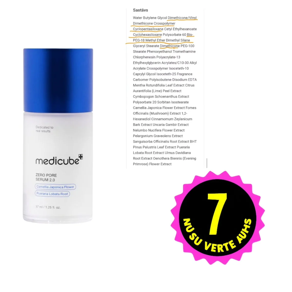 Medicube Zero Pore Serum 2.0 sebumu regulējošs serums poru sašaurināšanai