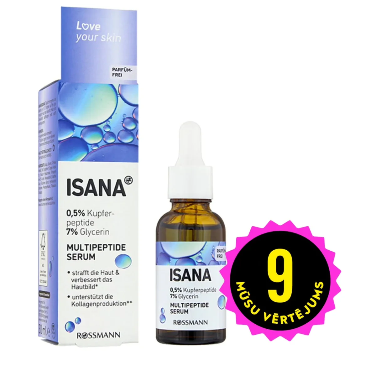 ISANA Multipeptide serums sejas ādas kopšanai