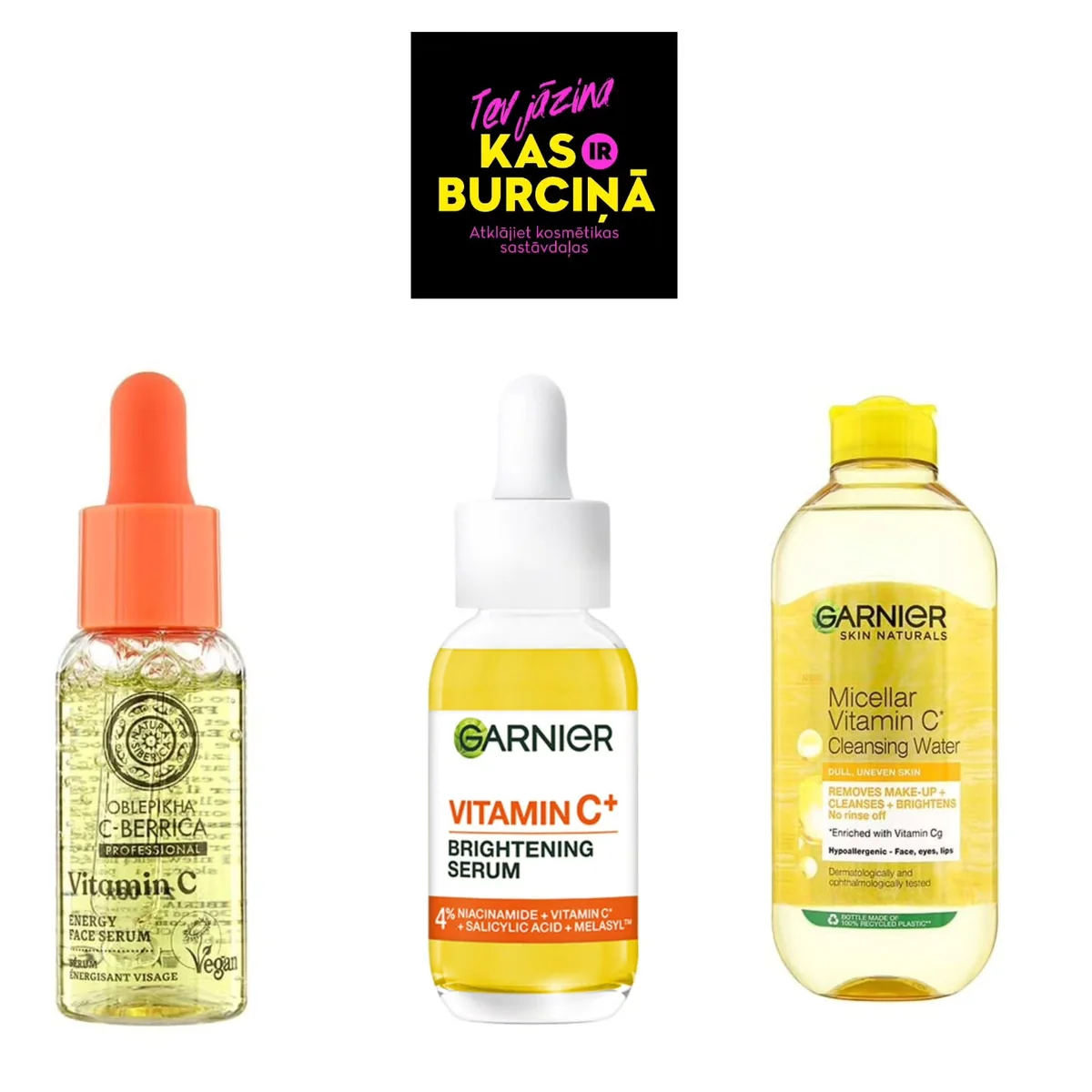 C vitamīns caurspīdīgā pudelē = vājāks un ātrāk bojājas