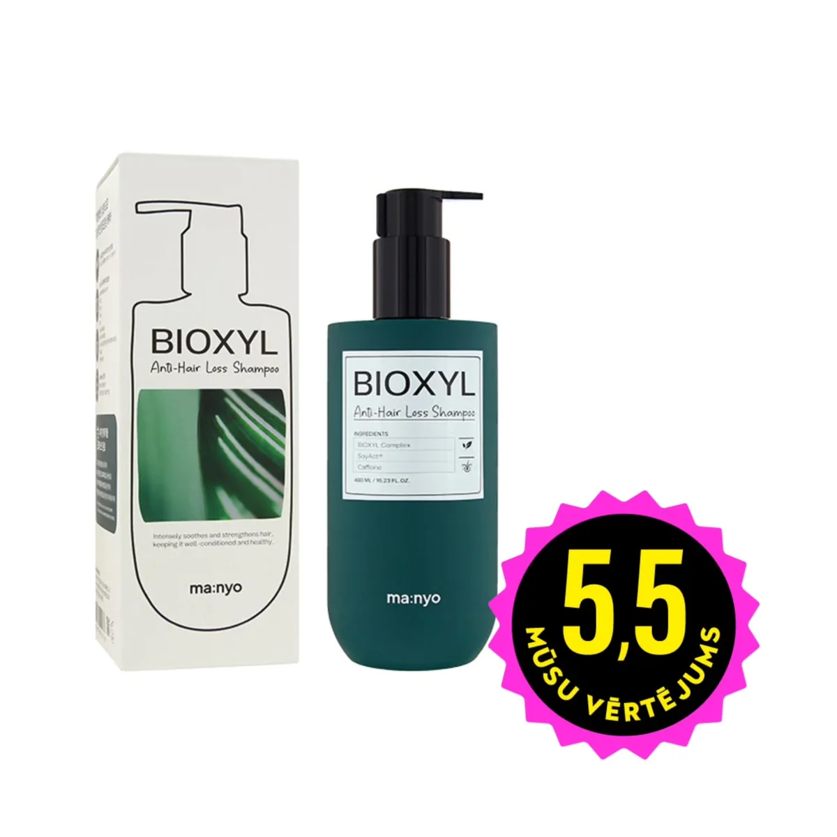 MANYO BIOXYL šampūns pret matu izkrišanu