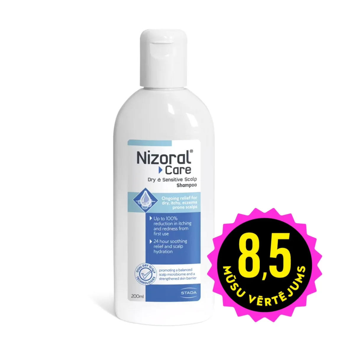 NIZORAL Care Dry & Sensitive Scalp Sausai Un Jutīgai Galvas Ādai šampūns