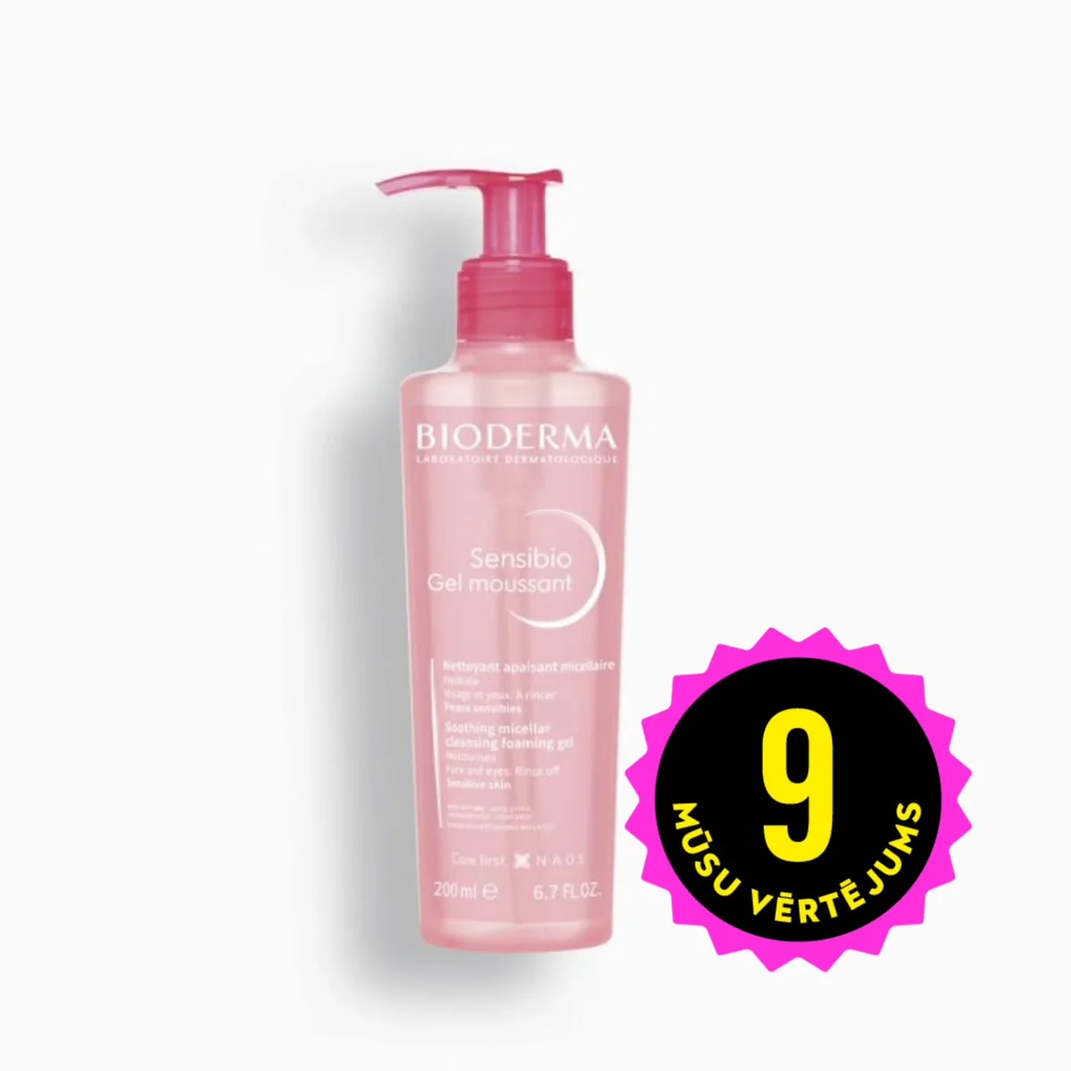 Bioderma - Sensibio Gel Moussant - Nomierinoša Micelārā Želeja ar Mitrinošu Iedarbību