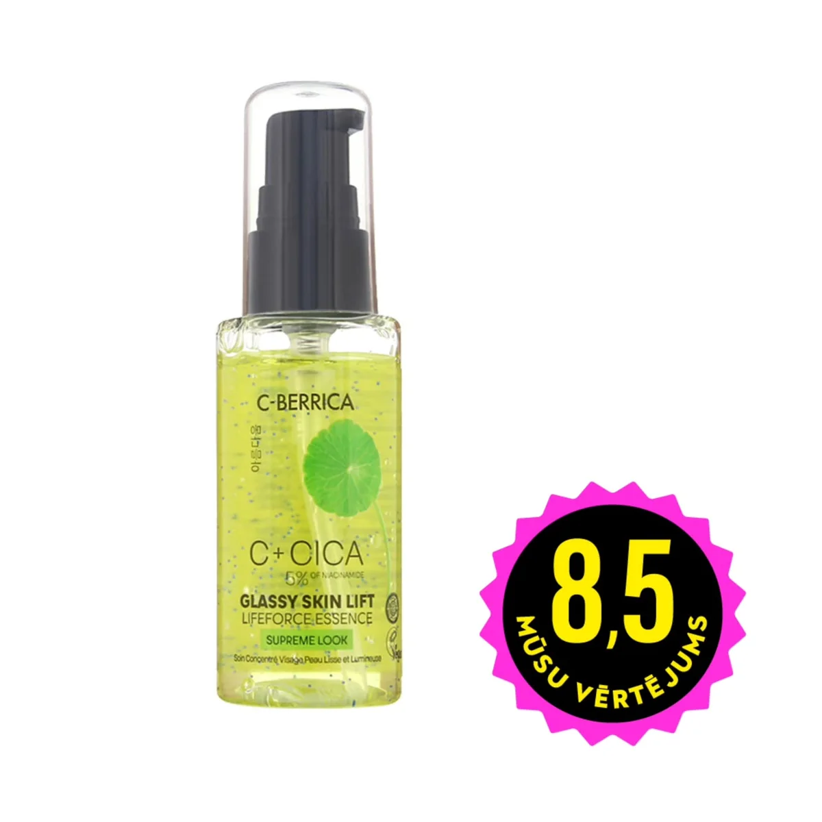 CICA C-Berrica Glassy Skin Lift sejas serums ar niacinamīdu 5%