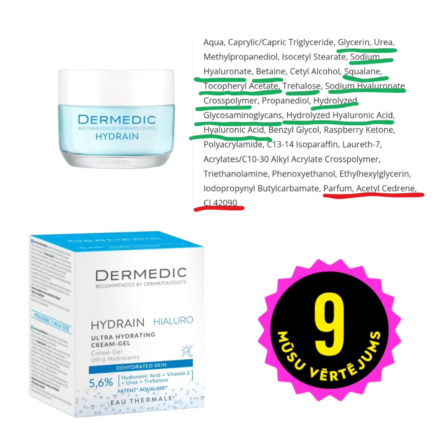 Dermedic Hydrain Hialuro Ultra Hydrating Cream-Gel.
