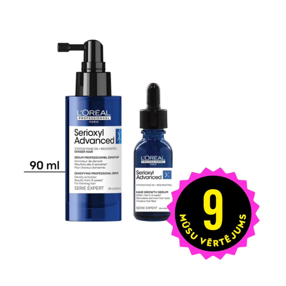 L’Oréal Professionnel Serioxyl Advanced Denser Hair Serum.SERIOXYL matu biezumu veicinošs serums