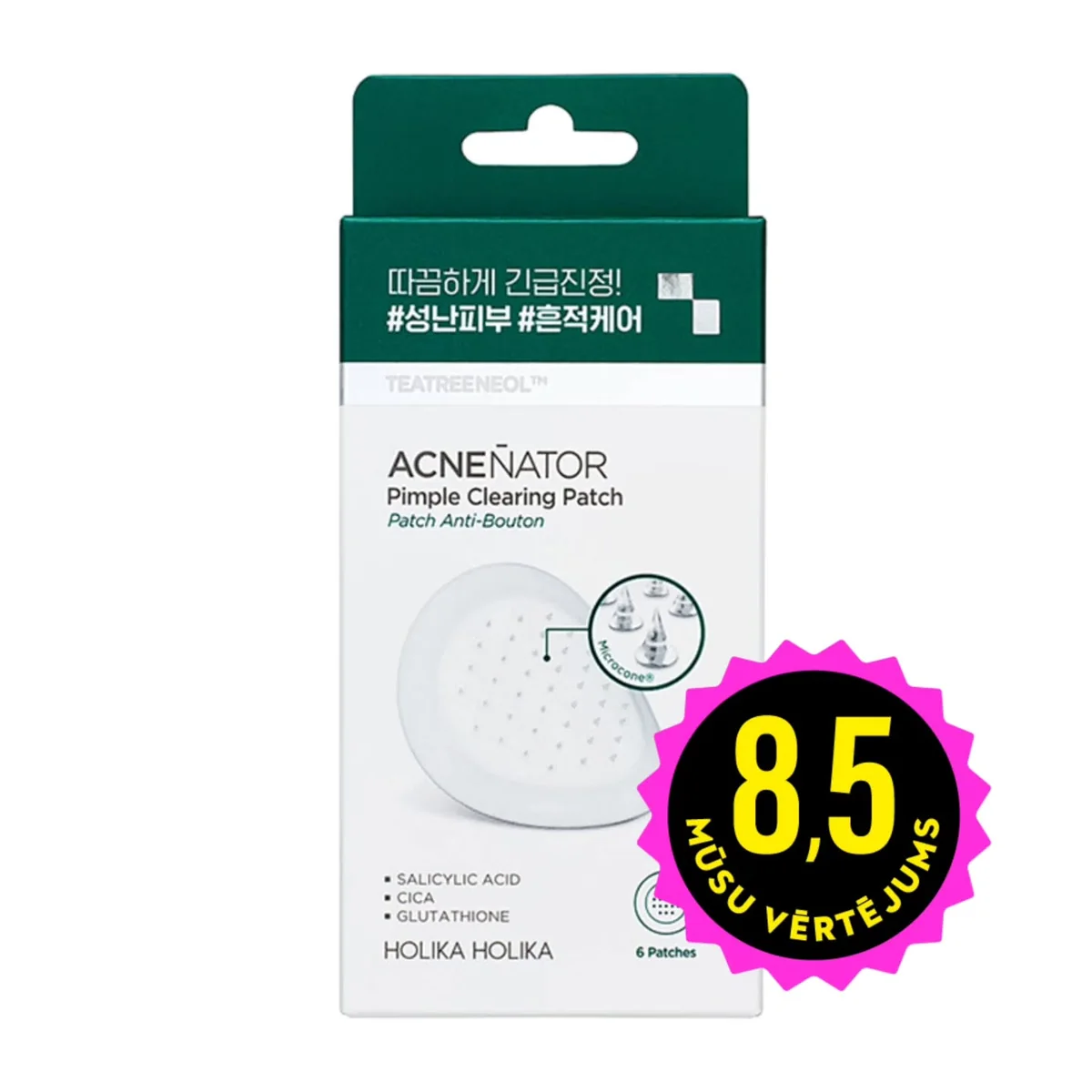 HOLIKA HOLIKA Acnenator Pimple Clearing Patch pūtīšu plāksteri ar mikroadatām
