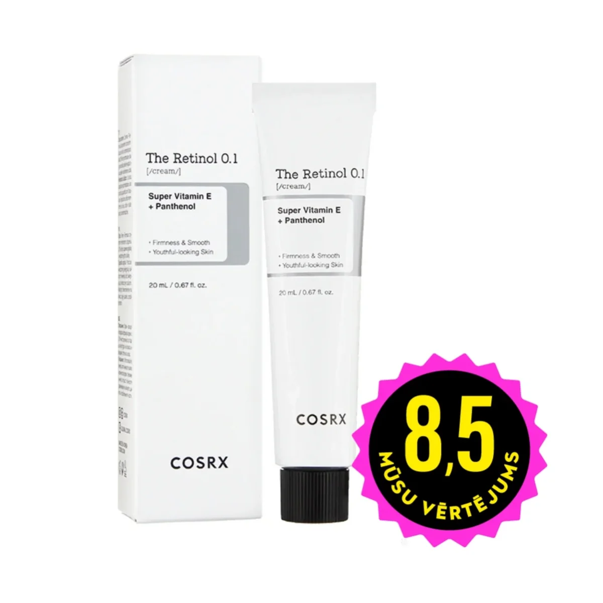 COSRX The Retinol 0.1 nogludinošs un mitrinošs līdzeklis ar retinolu
