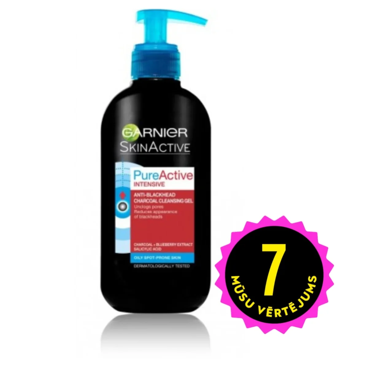 Garnier Pure Active Intensive Anti-Blackhead Charcoal Gel Wash attīrošs sejas gēls problemātiskai ādai