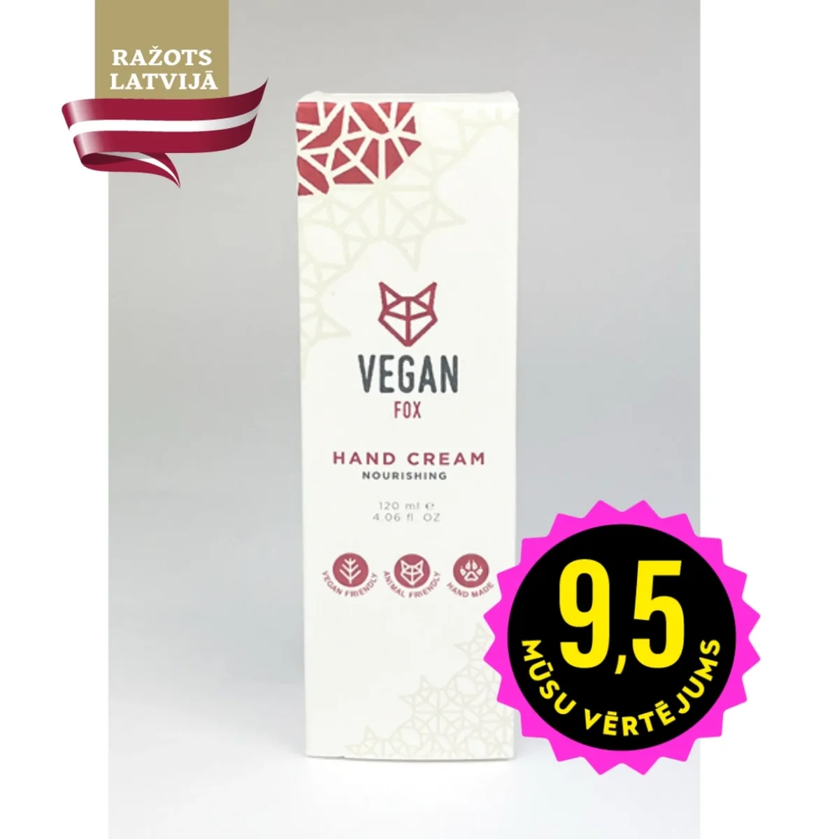 Vegan Fox, barojošs roku krēms