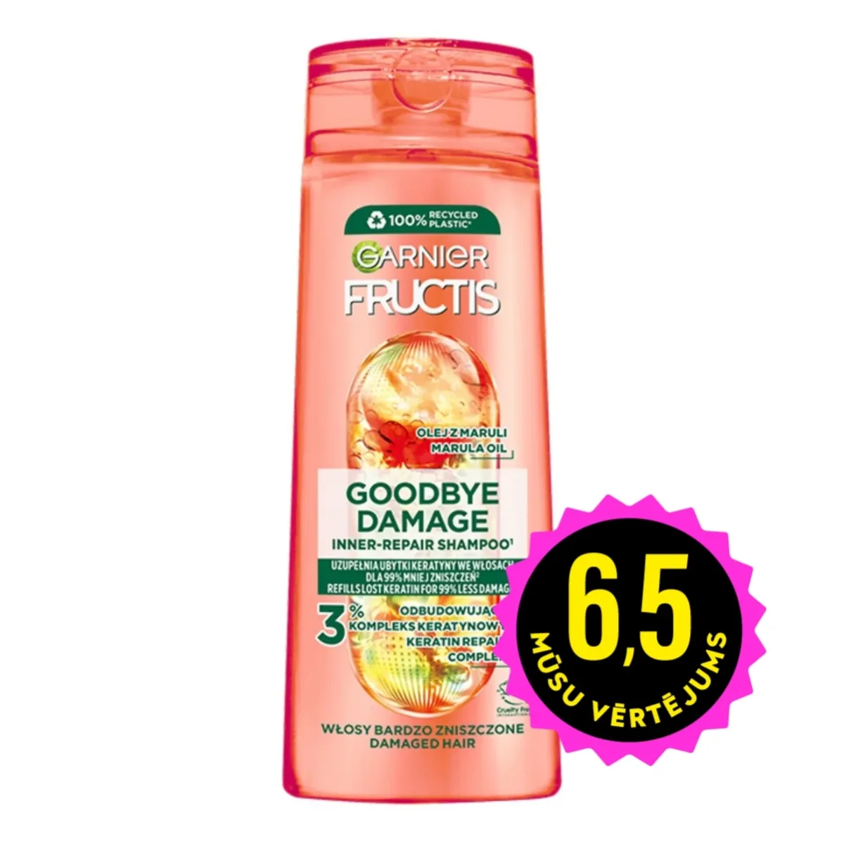 FRUCTIS Goodbye Damage atjaunojošs šampūns bojātiem matiem
