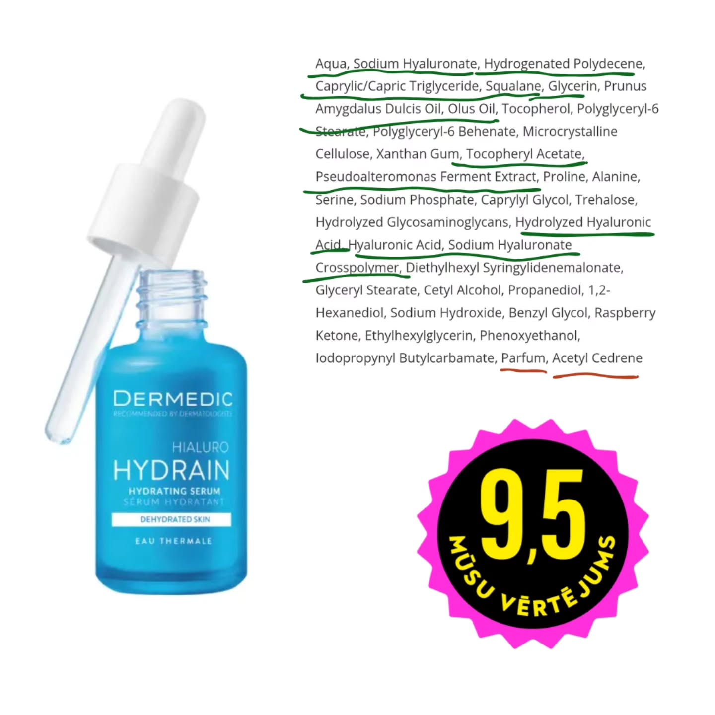 DERMEDIC HYDRAIN3 mitrinošais serums