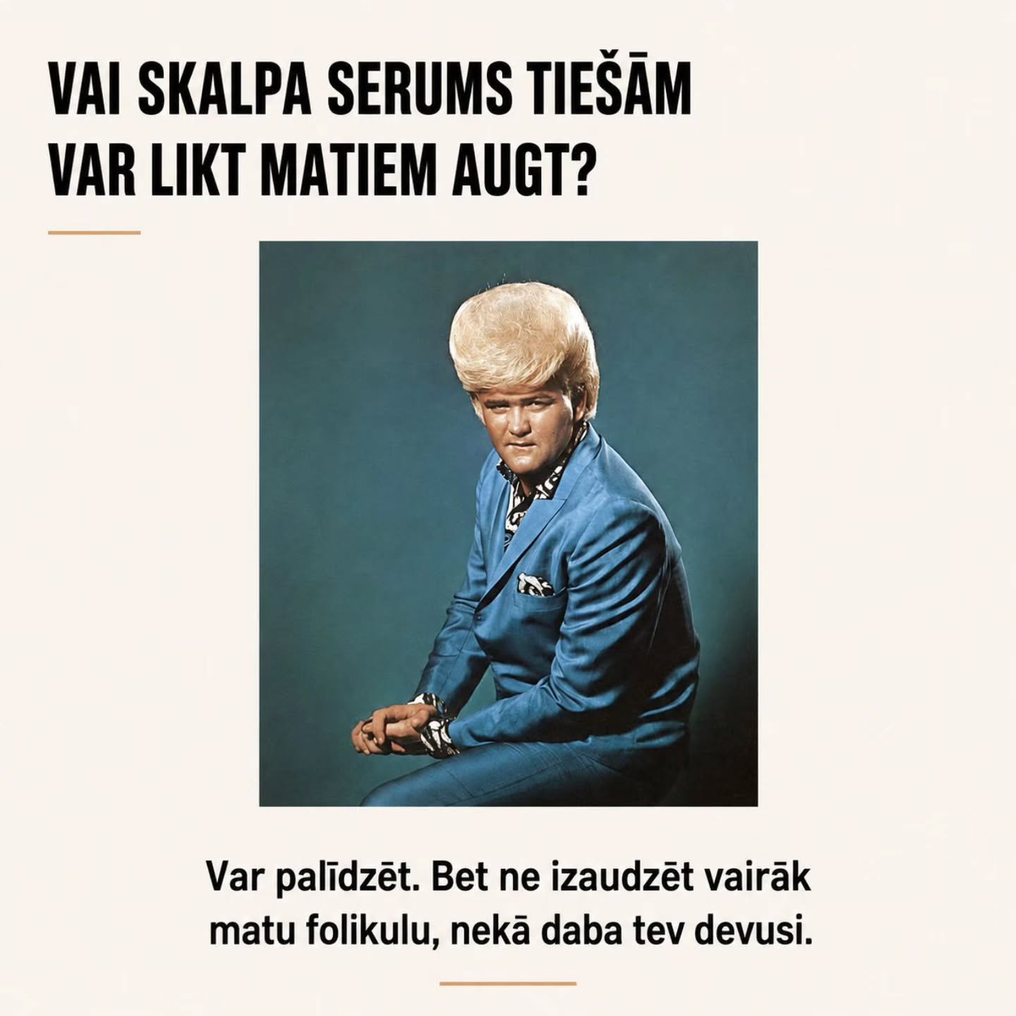 Skalpa serums var būt labs palīgs, bet arī te nevajag gaidīt brīnumus.