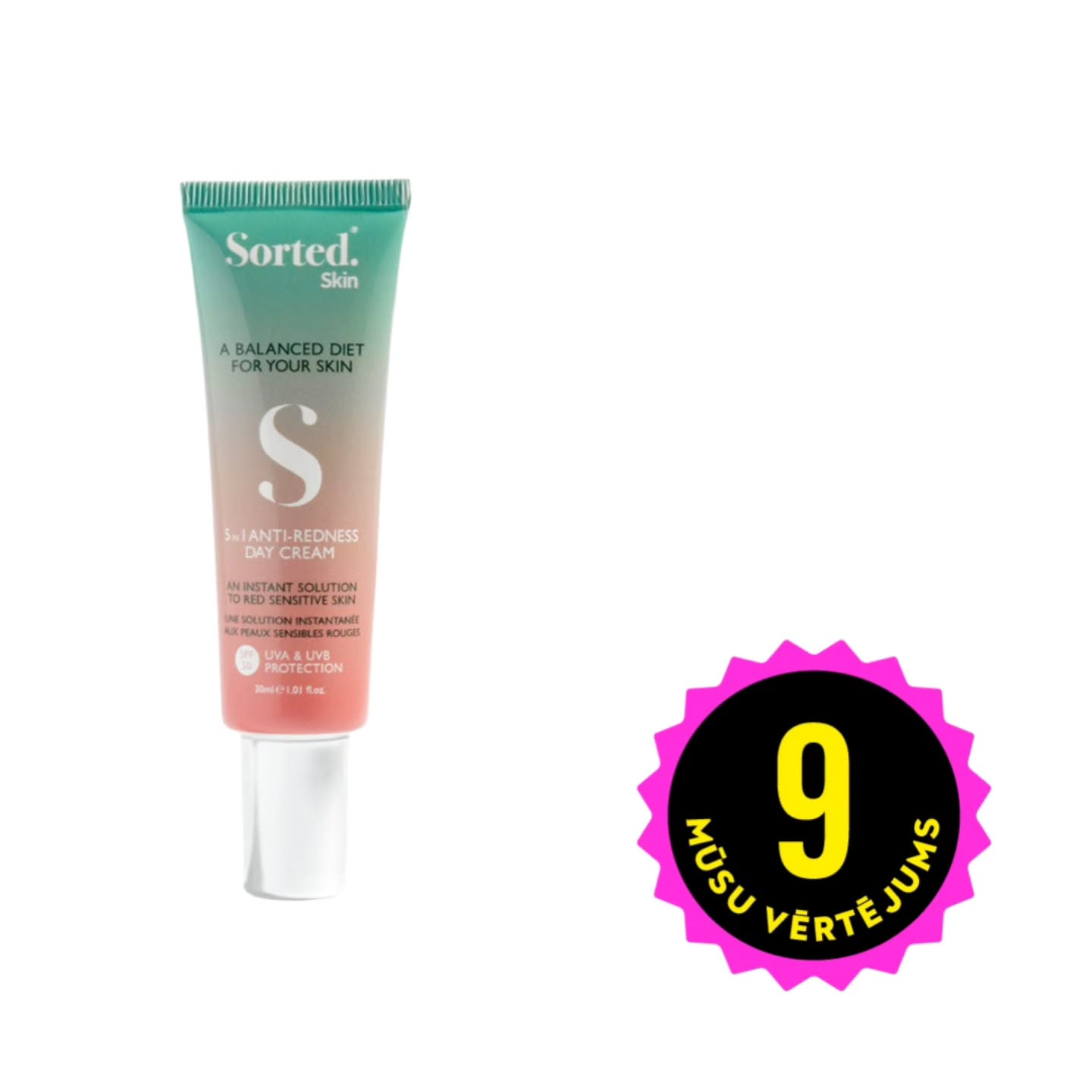 Sorted Skin 5 in 1 Anti-Redness Day Cream SPF 50