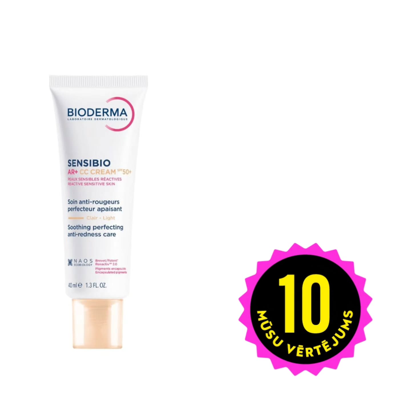 BIODERMA Sensibio AR+ CC Cream SPF50+ krēms