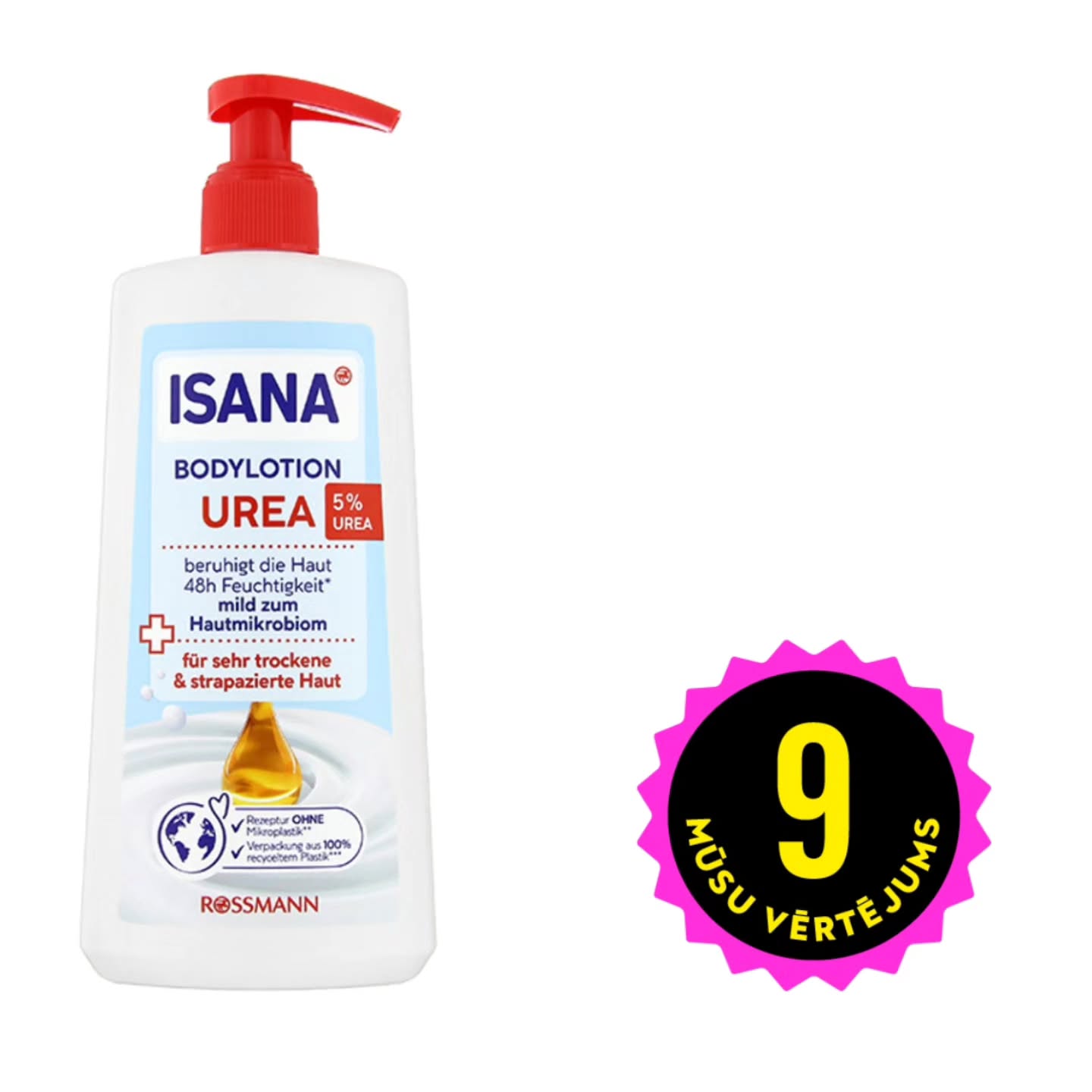 ISANA 5% Urea ķermeņa losjons sausai ādai.