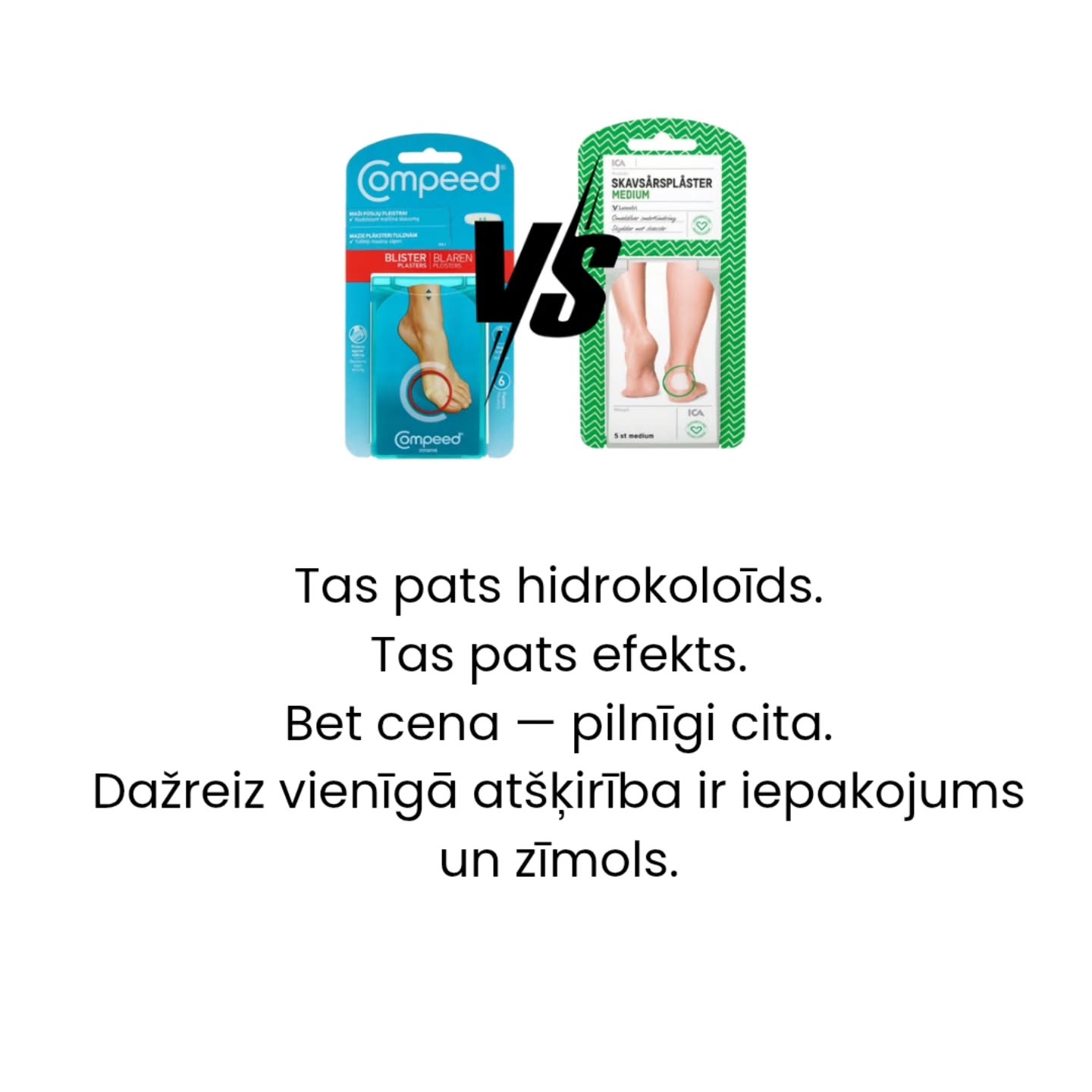 Hidrokoloīda plāksteri – maza medicīnas tehnoloģija, kas palīdz gan pumpām, gan tulznām.