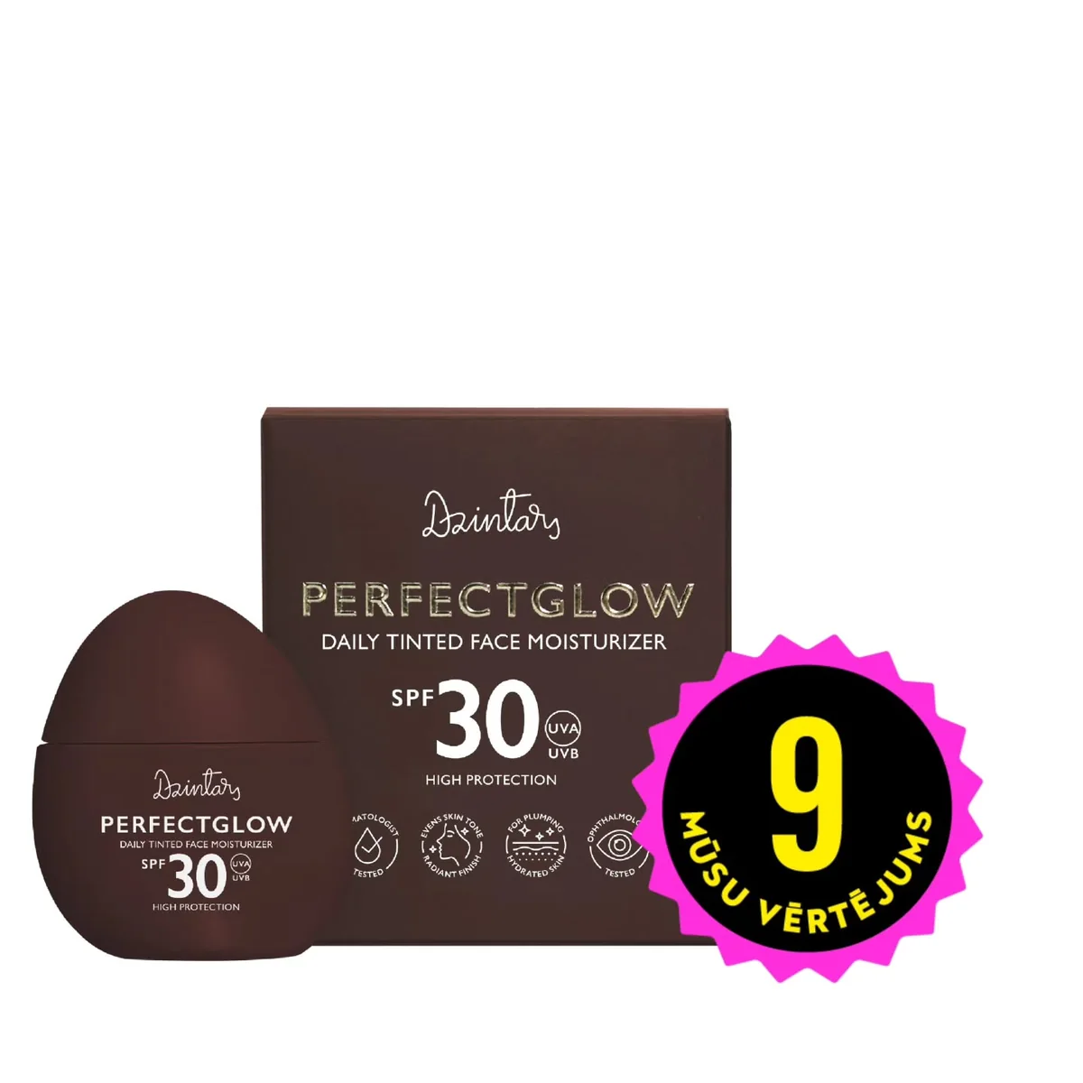 Perfectglow SPF 30 ikdienas tonējošais sejas mitrinātājs UVA+UVB